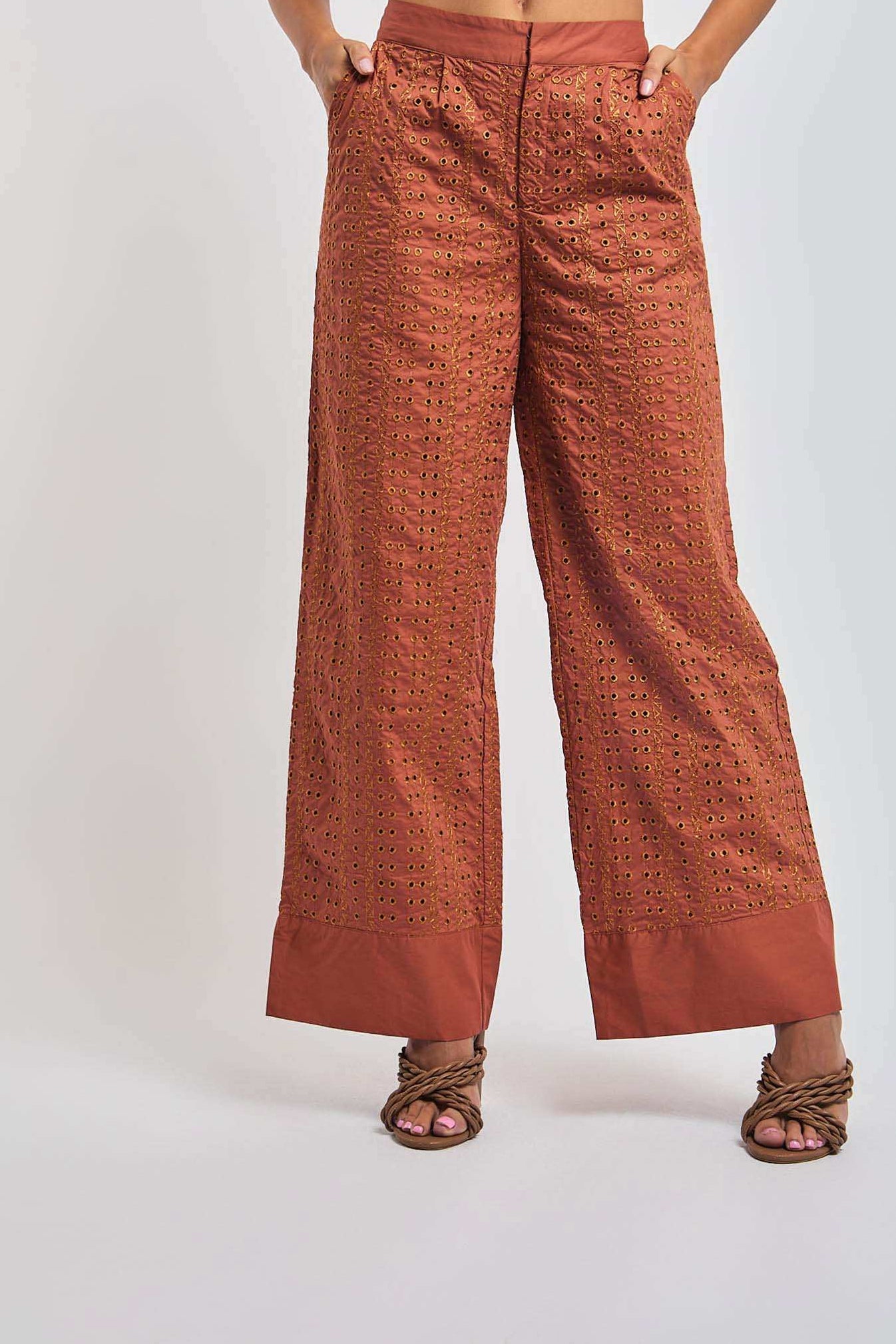 Women Regular Fit Pant - Orange