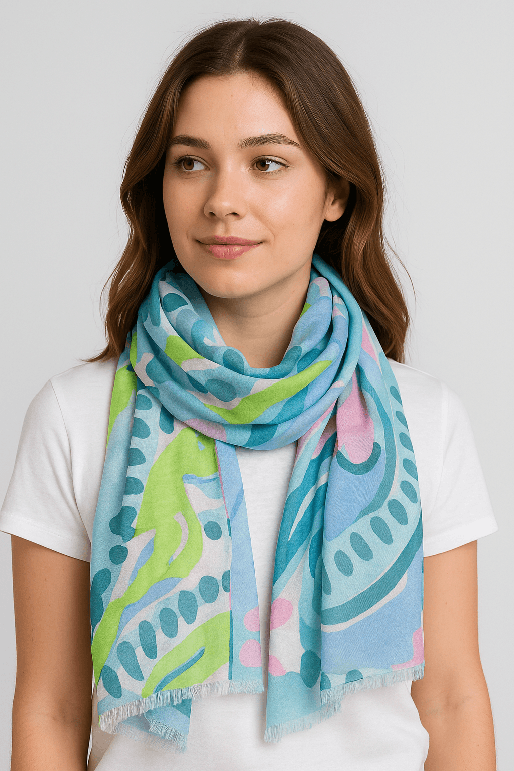 Soft Pastel Abstract Scarf
