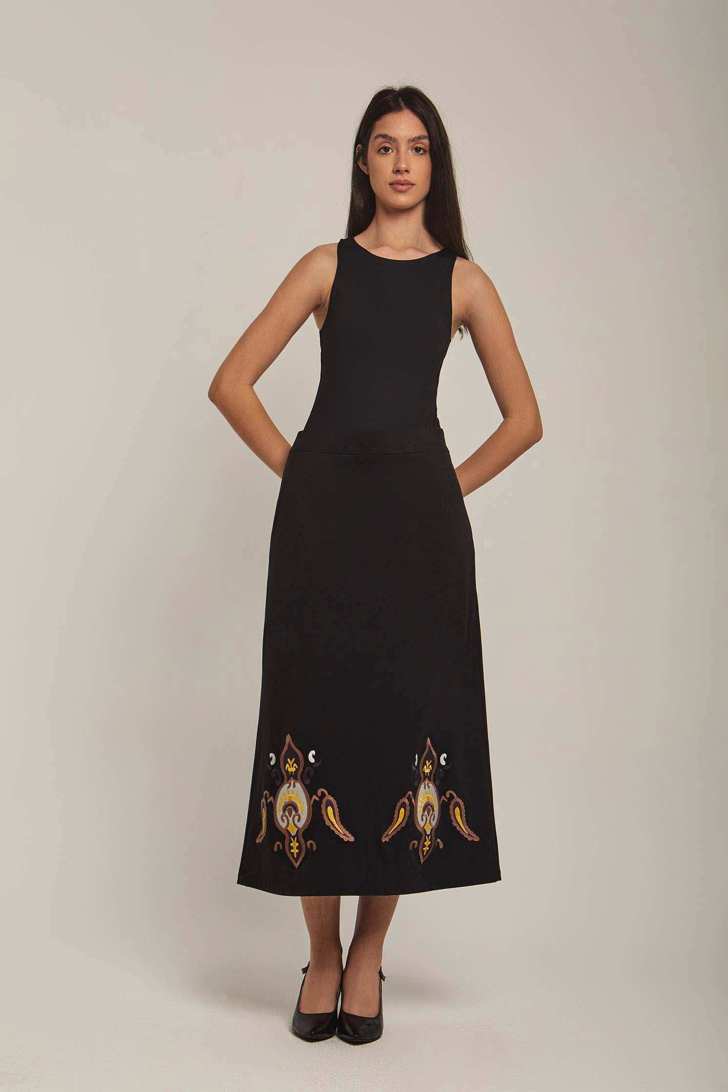 Women Regular Fit Skirt - Black