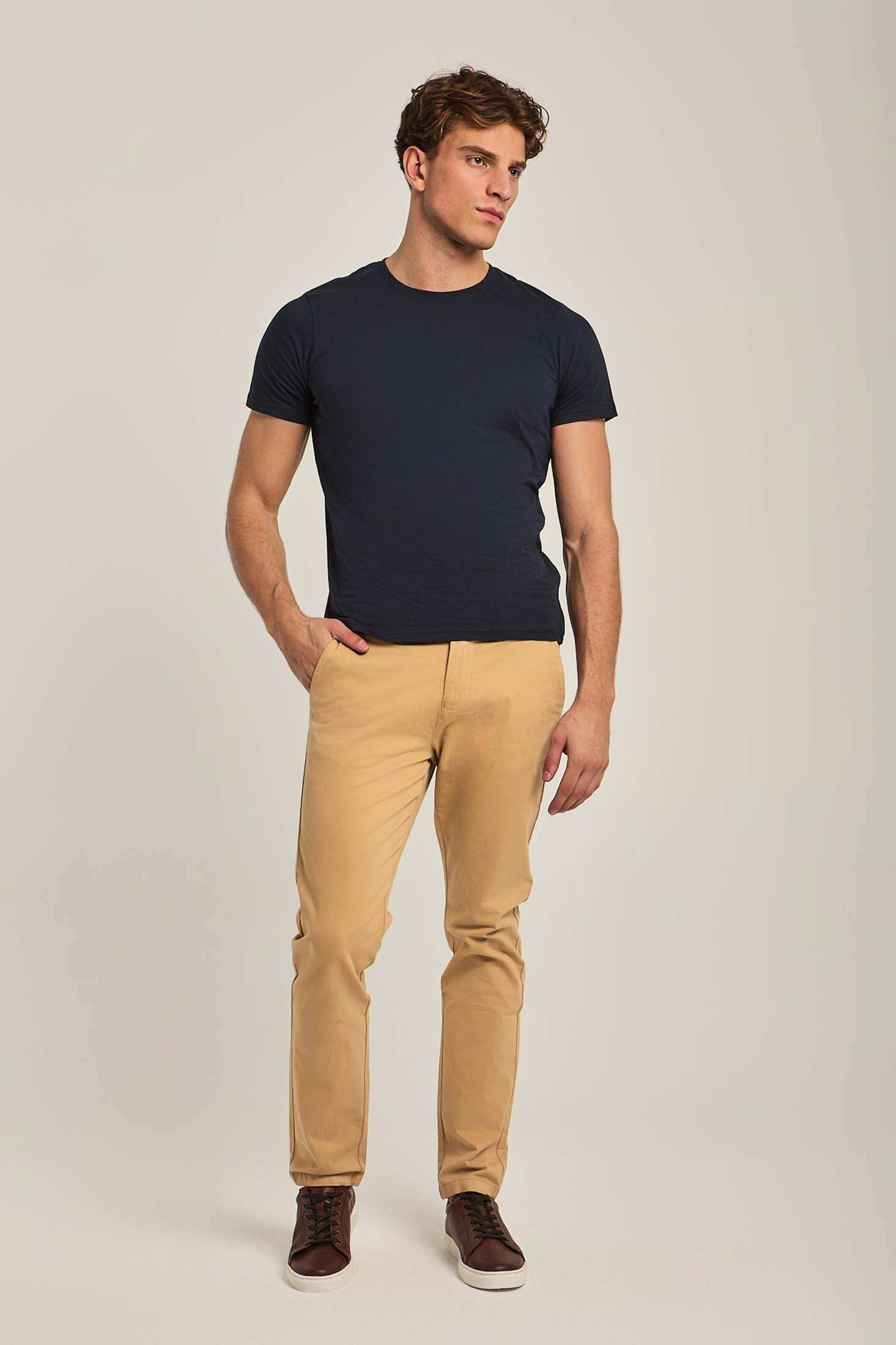 Men Slim Fit Pant - Beige
