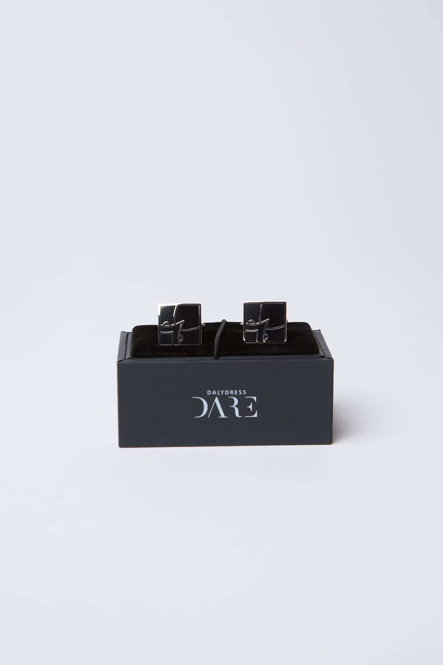 Square Abstract Line Design Cufflink