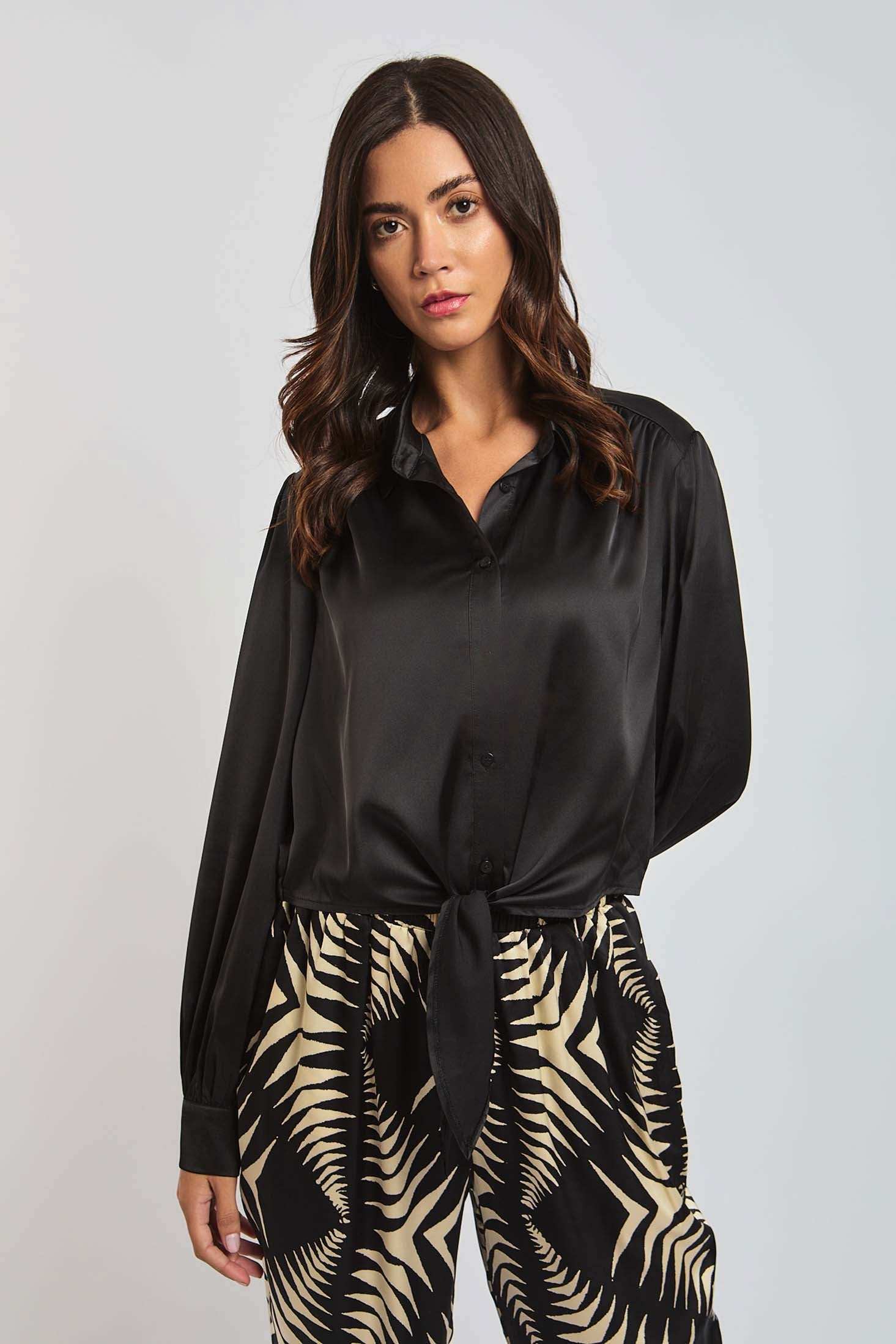 Women Regular Fit Blouse - Black