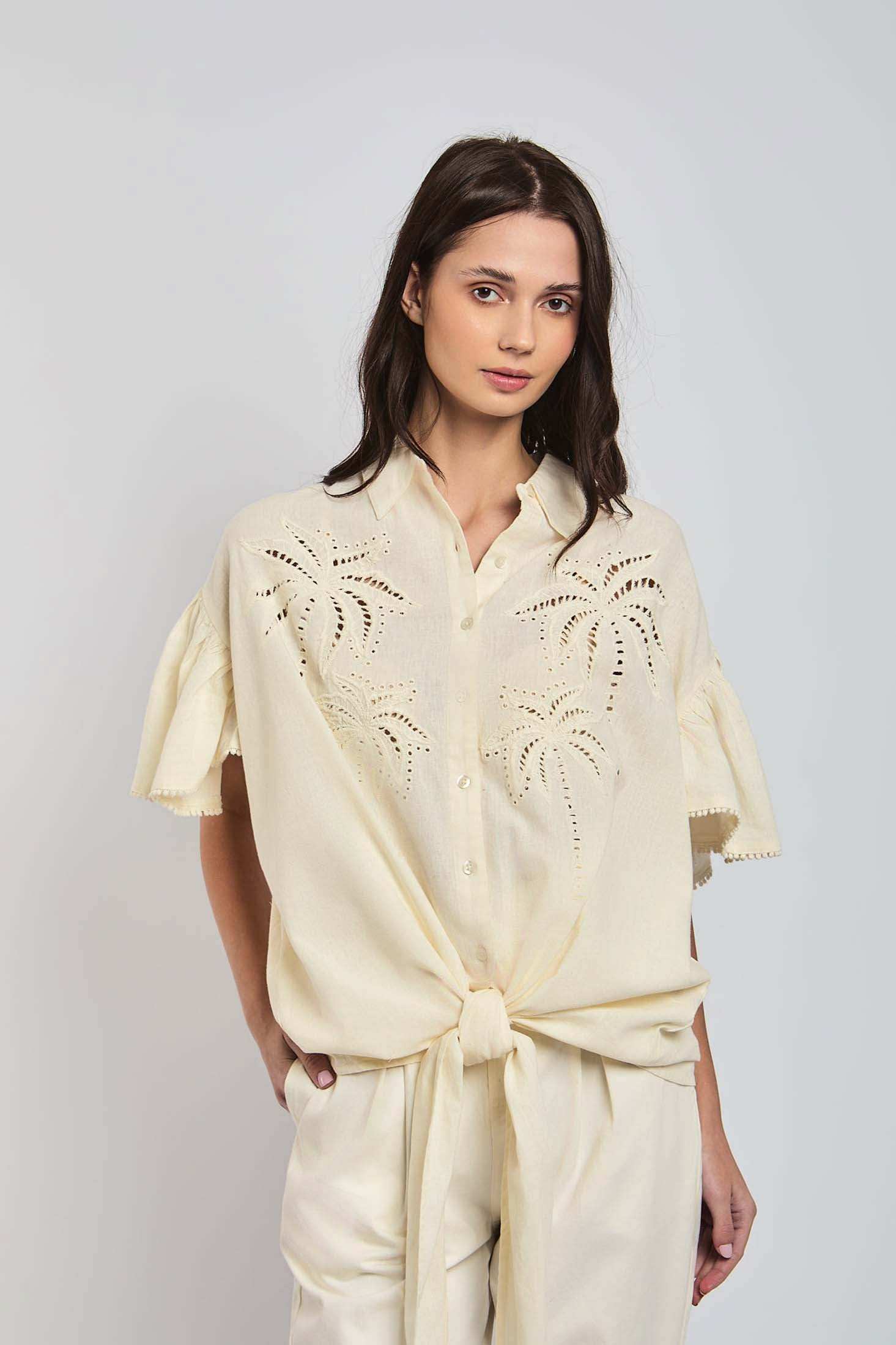 Women Regular Fit Blouse - Off White