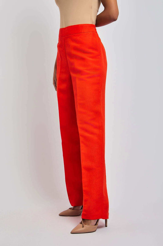 Women Regular Fit Pant - Orange