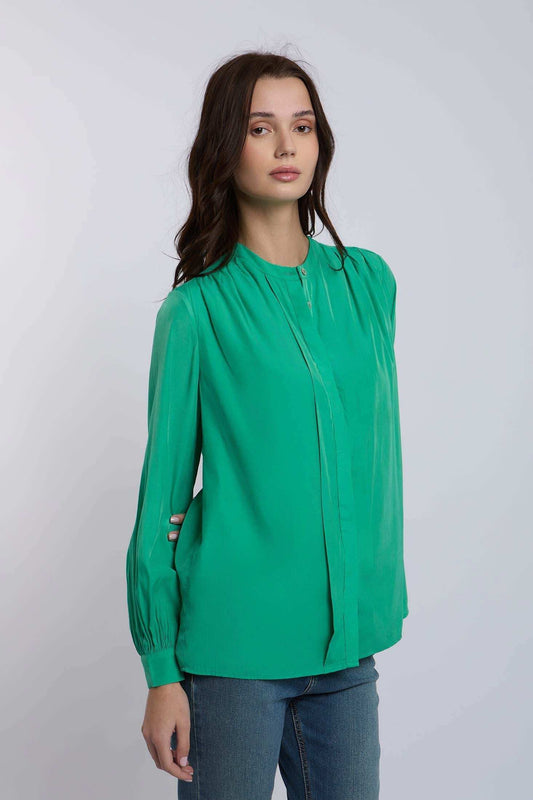 Women Regular Fit Blouse - Mint Green