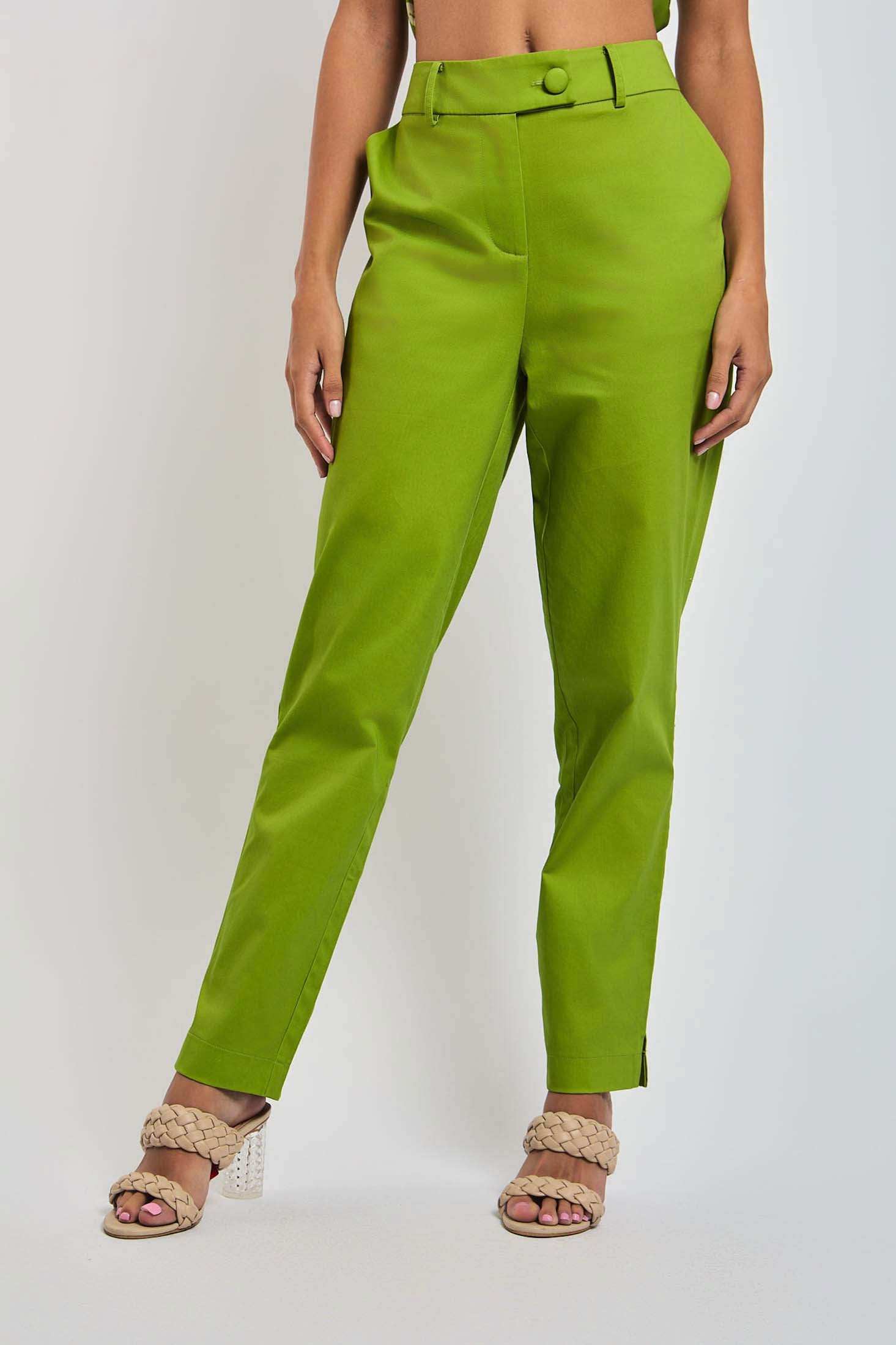Women Regular Fit Pant - Green