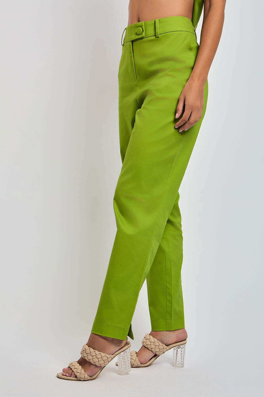 Women Regular Fit Pant - Green