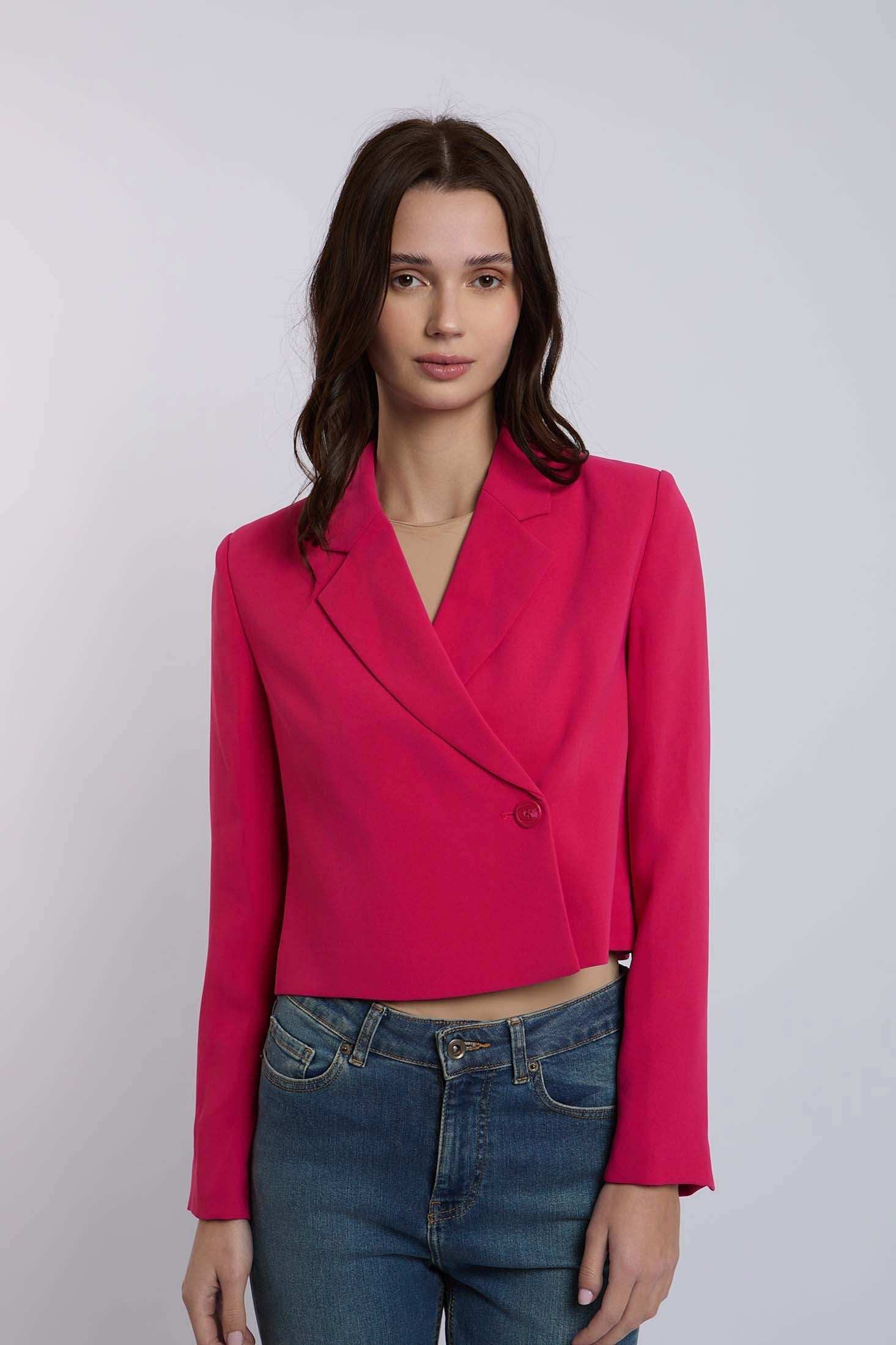 Women Regular Fit Jacket - Pink