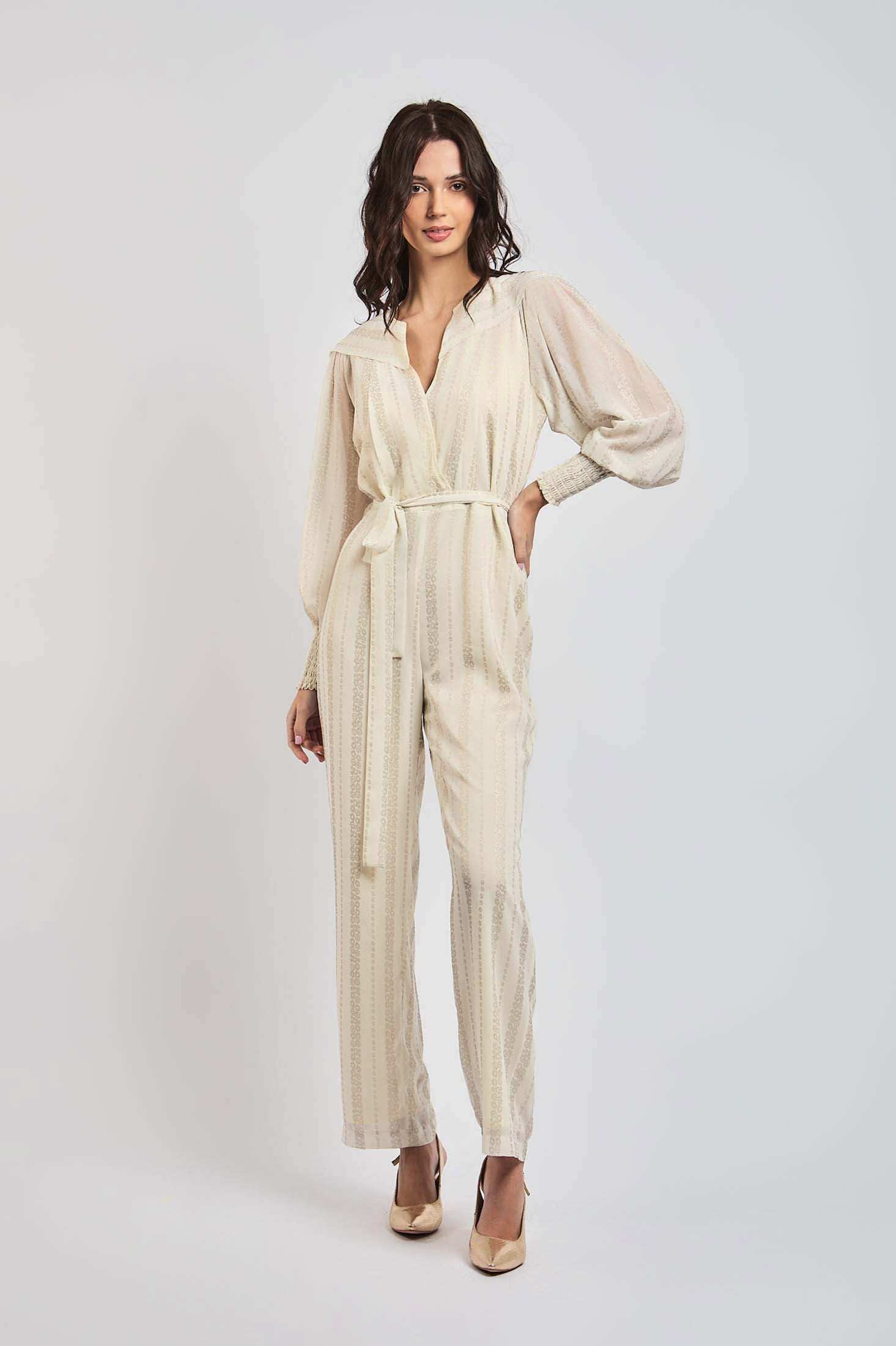 Women Regular Fit Jumpsuit - Off White