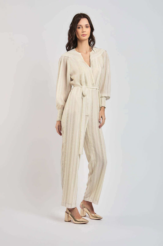 Women Regular Fit Jumpsuit - Off White