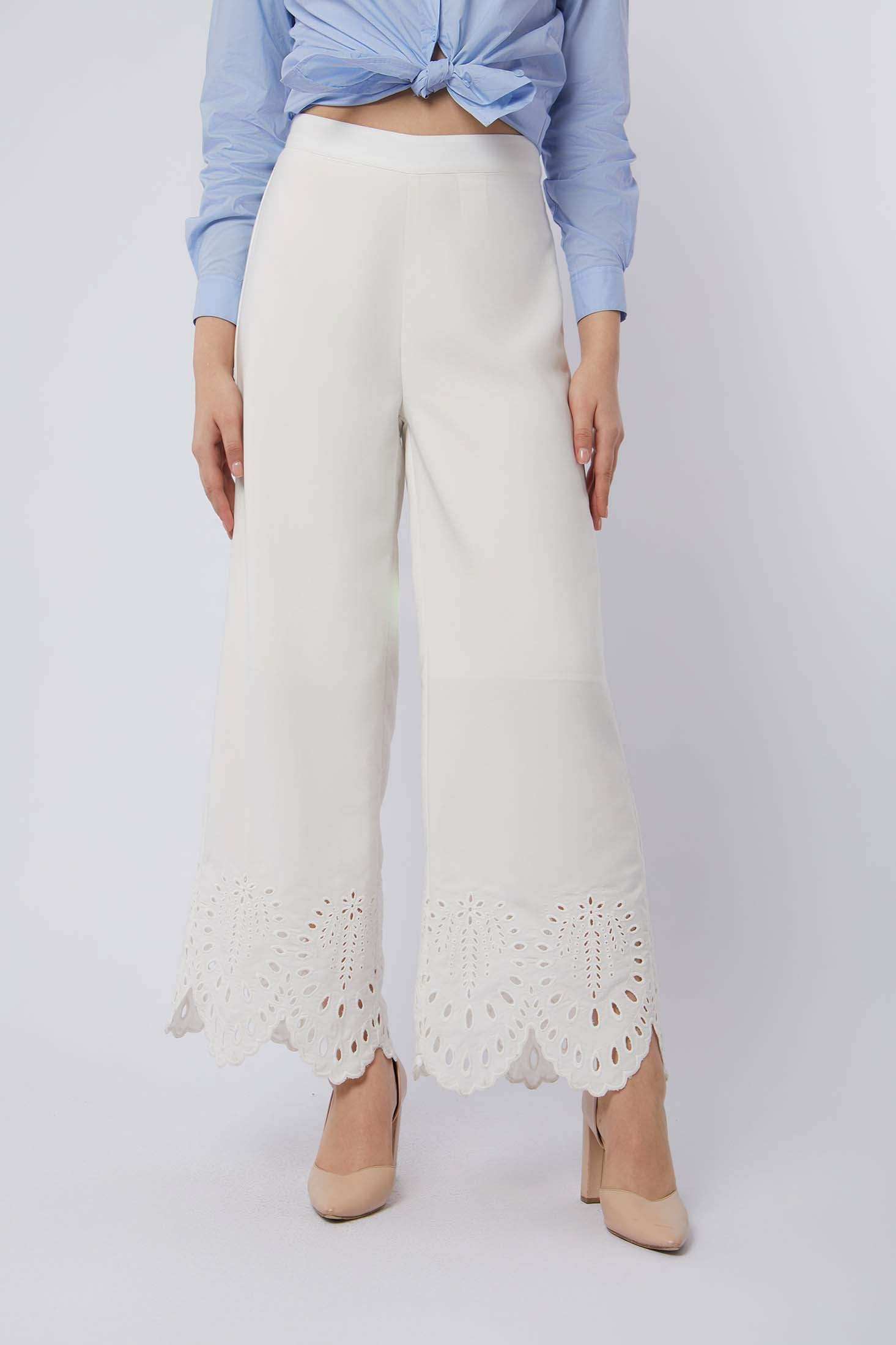 Women Regular Fit Pant - White