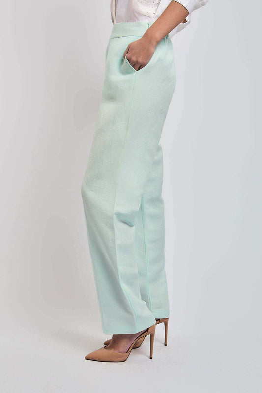 Women Regular Fit Pant - Mint Green