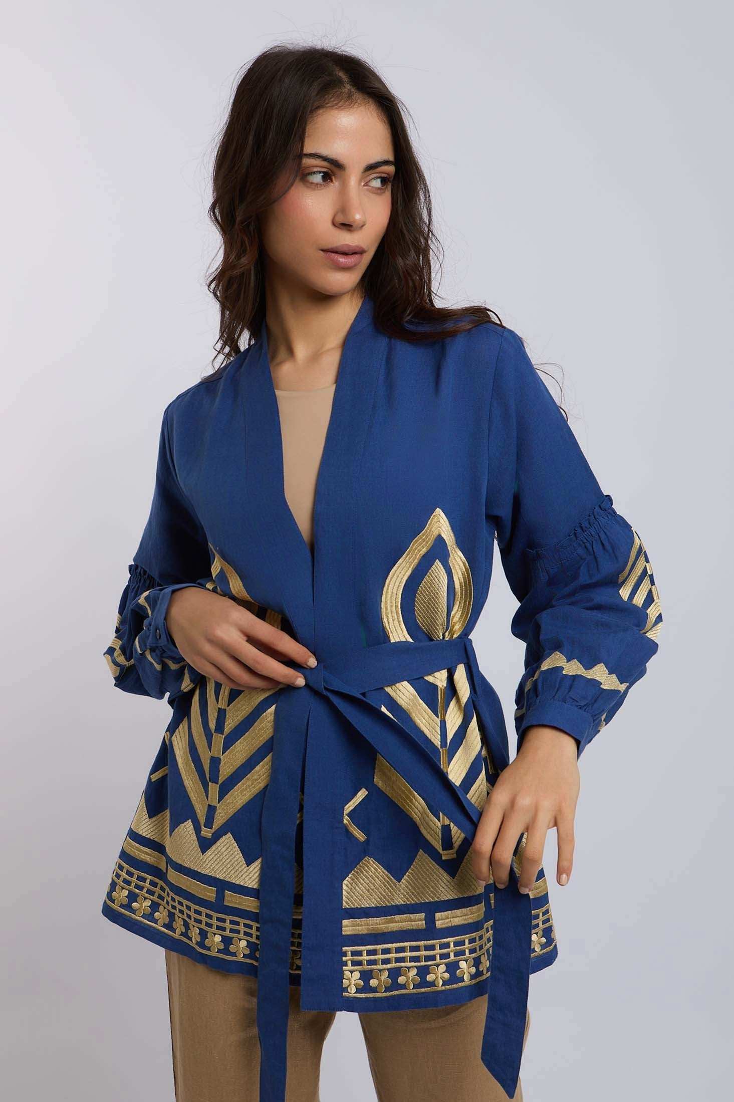 Women Regular Fit Kimono - Blue
