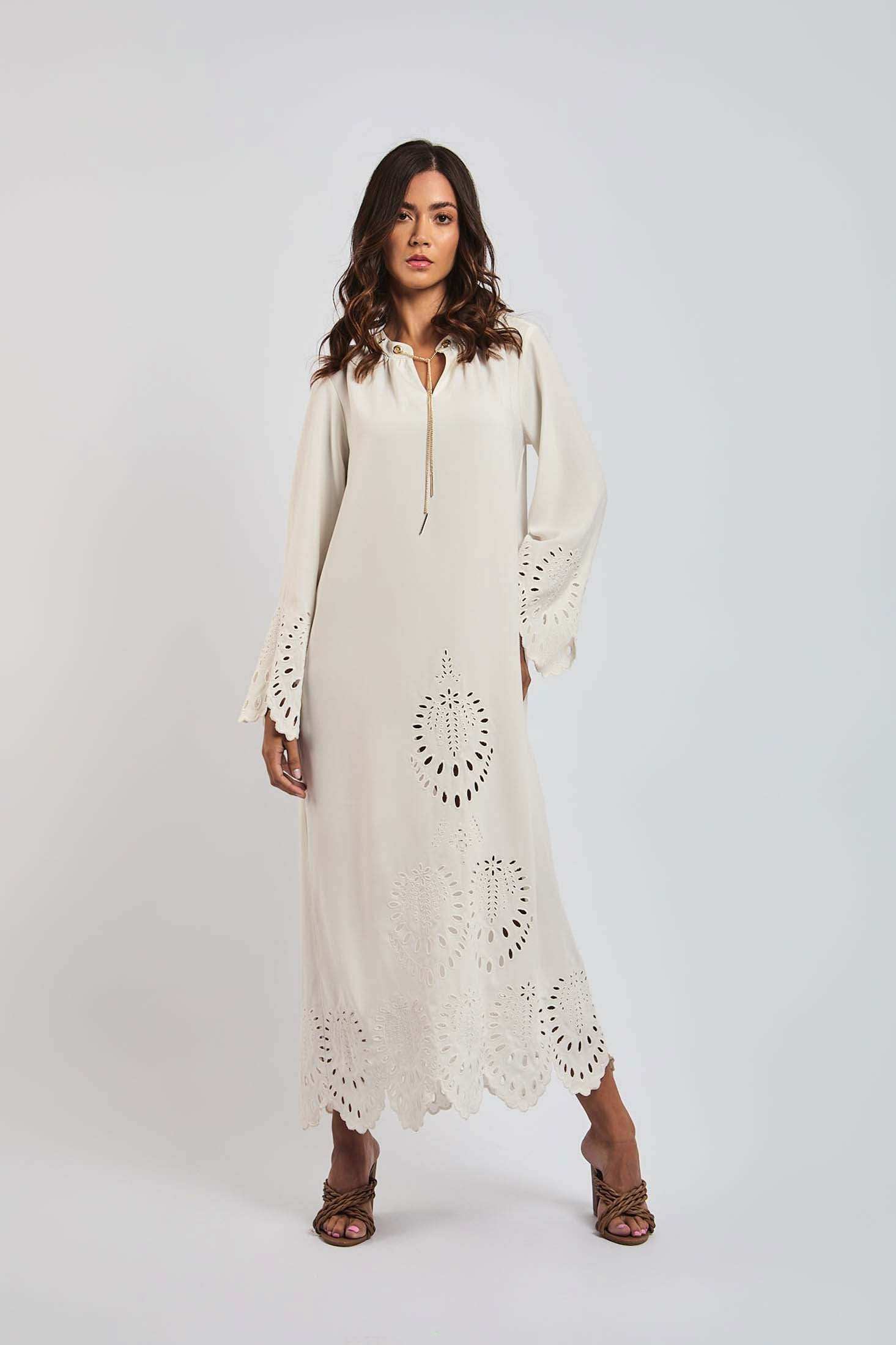 Women Regular Fit Kaftan - White