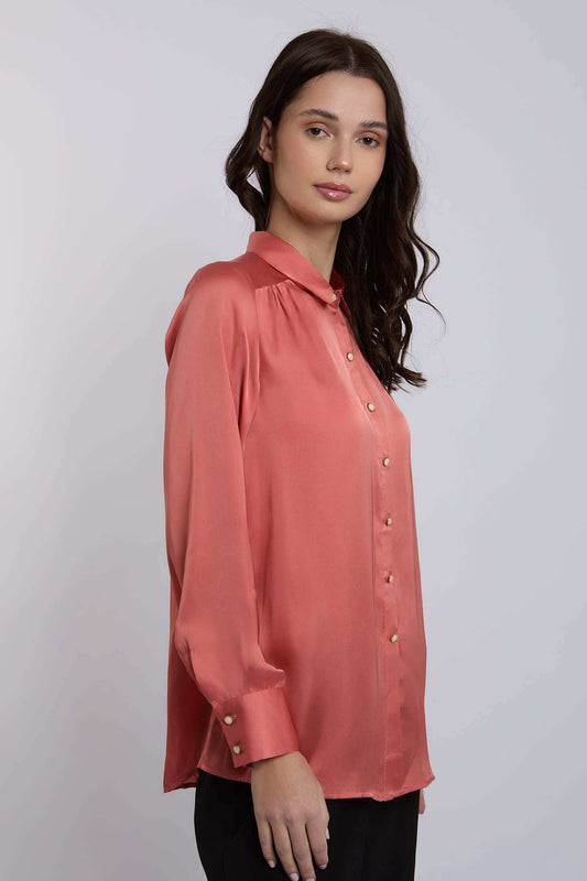 Women Regular Fit Blouse - Pink