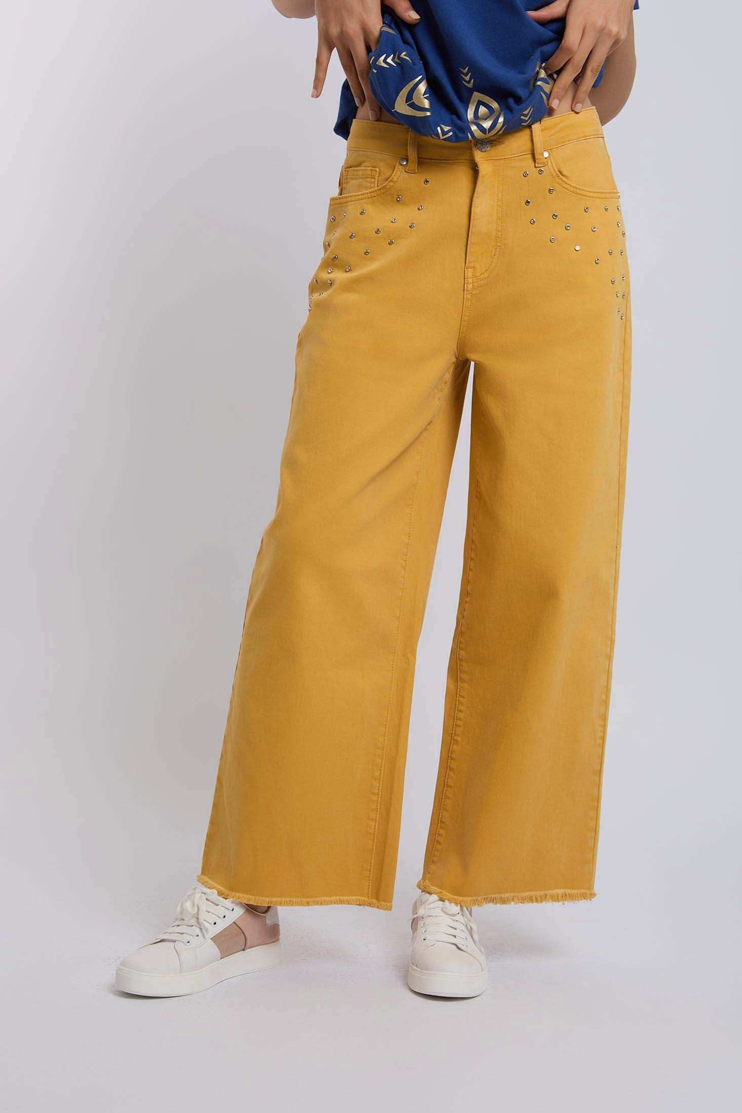 Women Regular Fit Denim -  Yellow