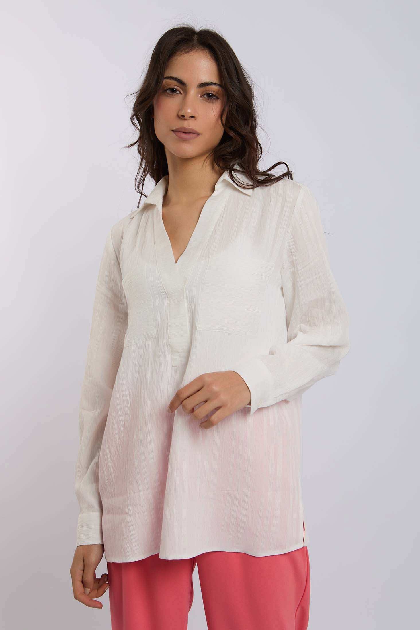 Women Regular Fit Blouse - Off White