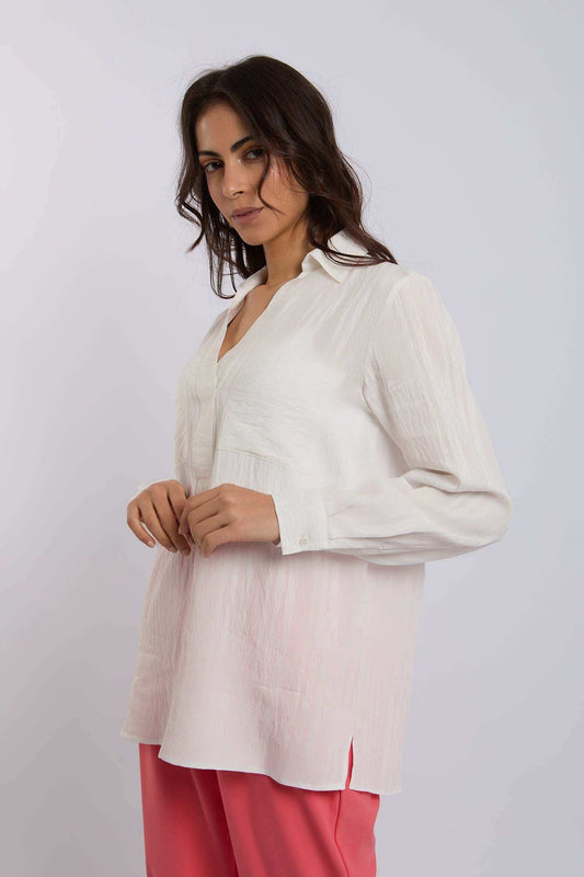 Women Regular Fit Blouse - Off White