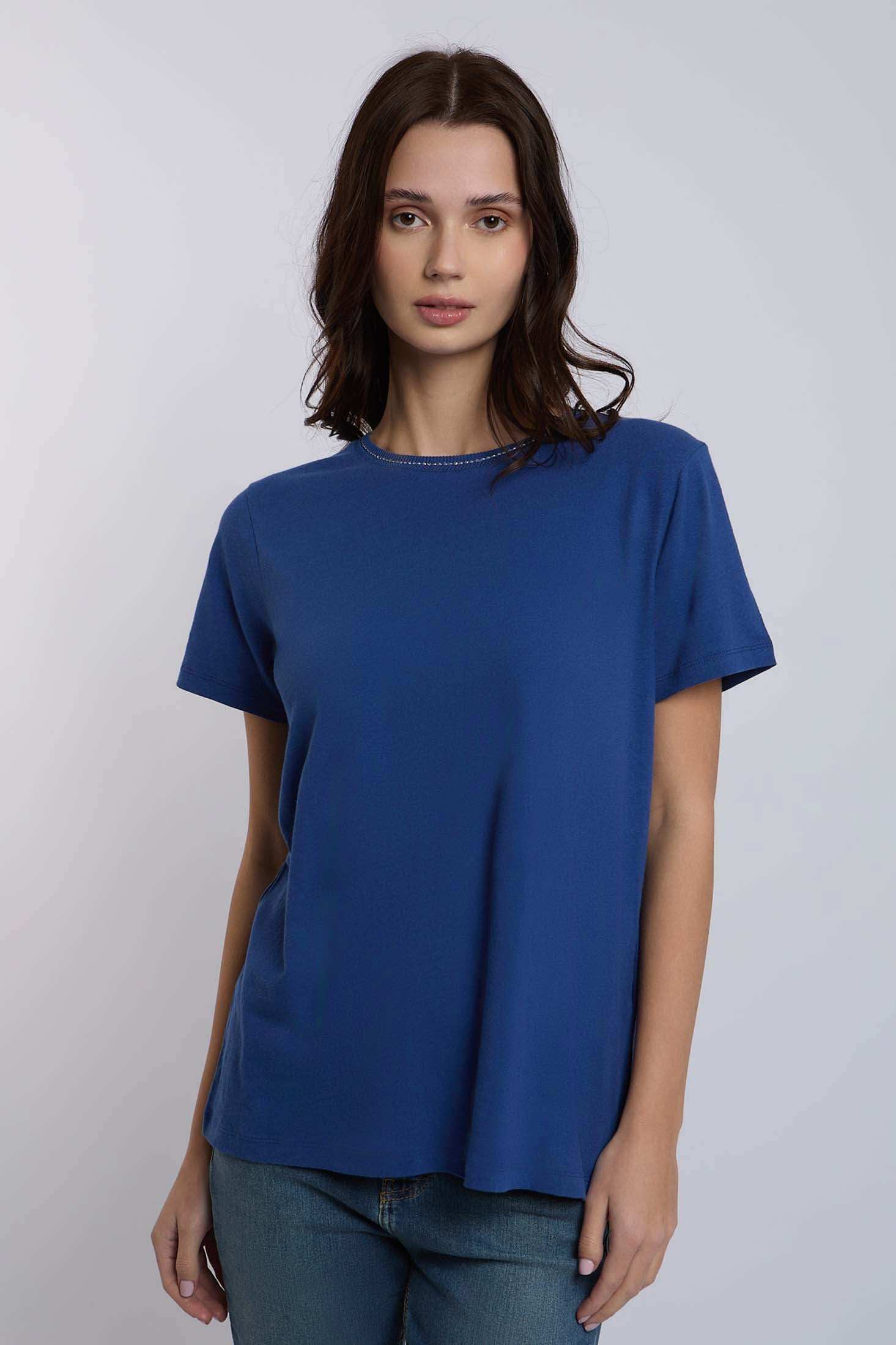 Women Regular Fit T-Shirt - Blue