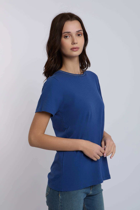 Women Regular Fit T-Shirt - Blue
