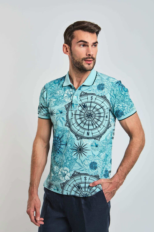 Men Regular Fit Polo - Blue