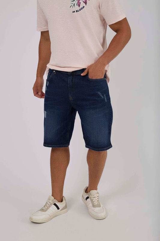 Men Regular Fit Shorts - Blue