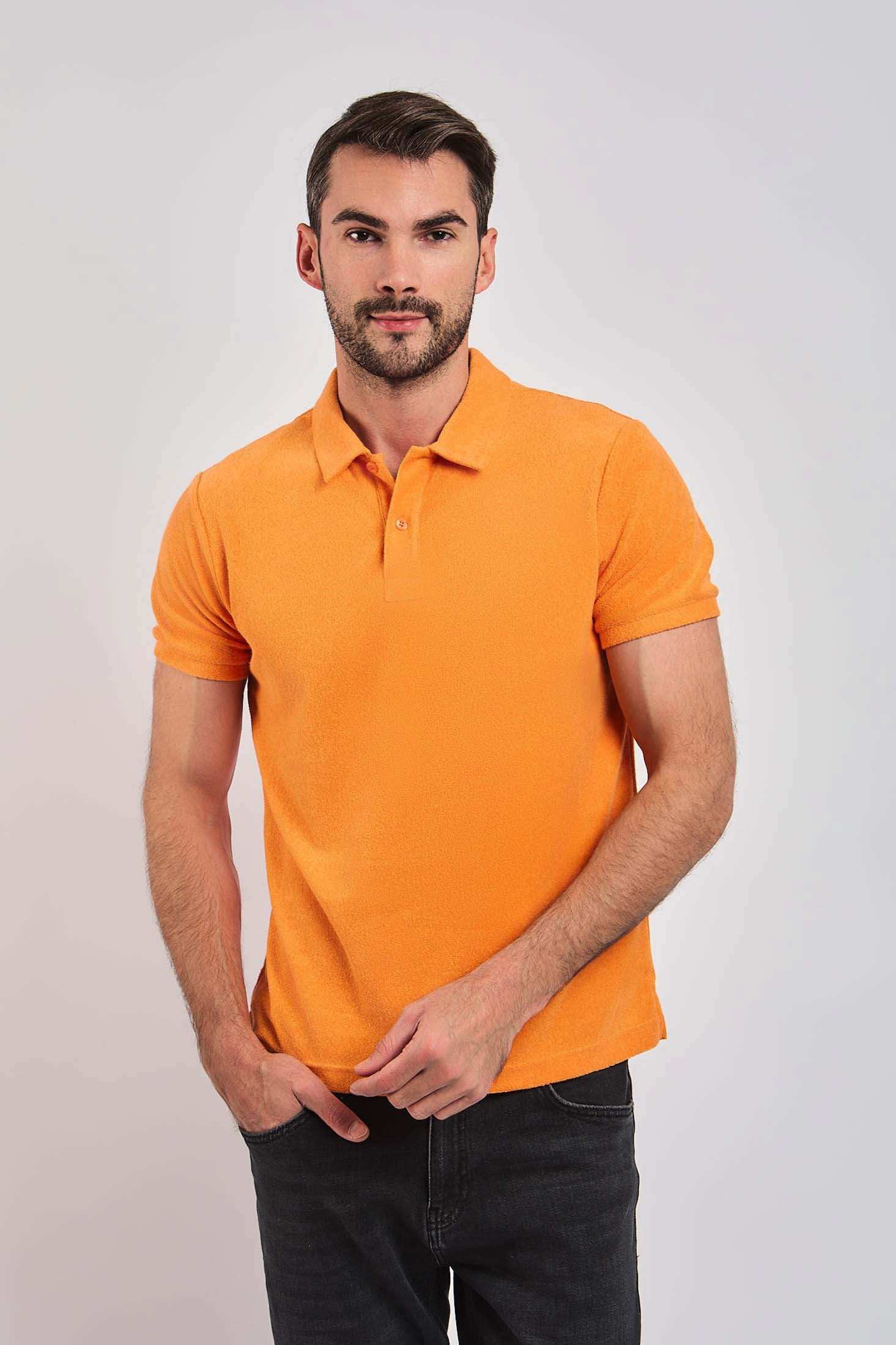 Men Regular Fit Polo - Orange