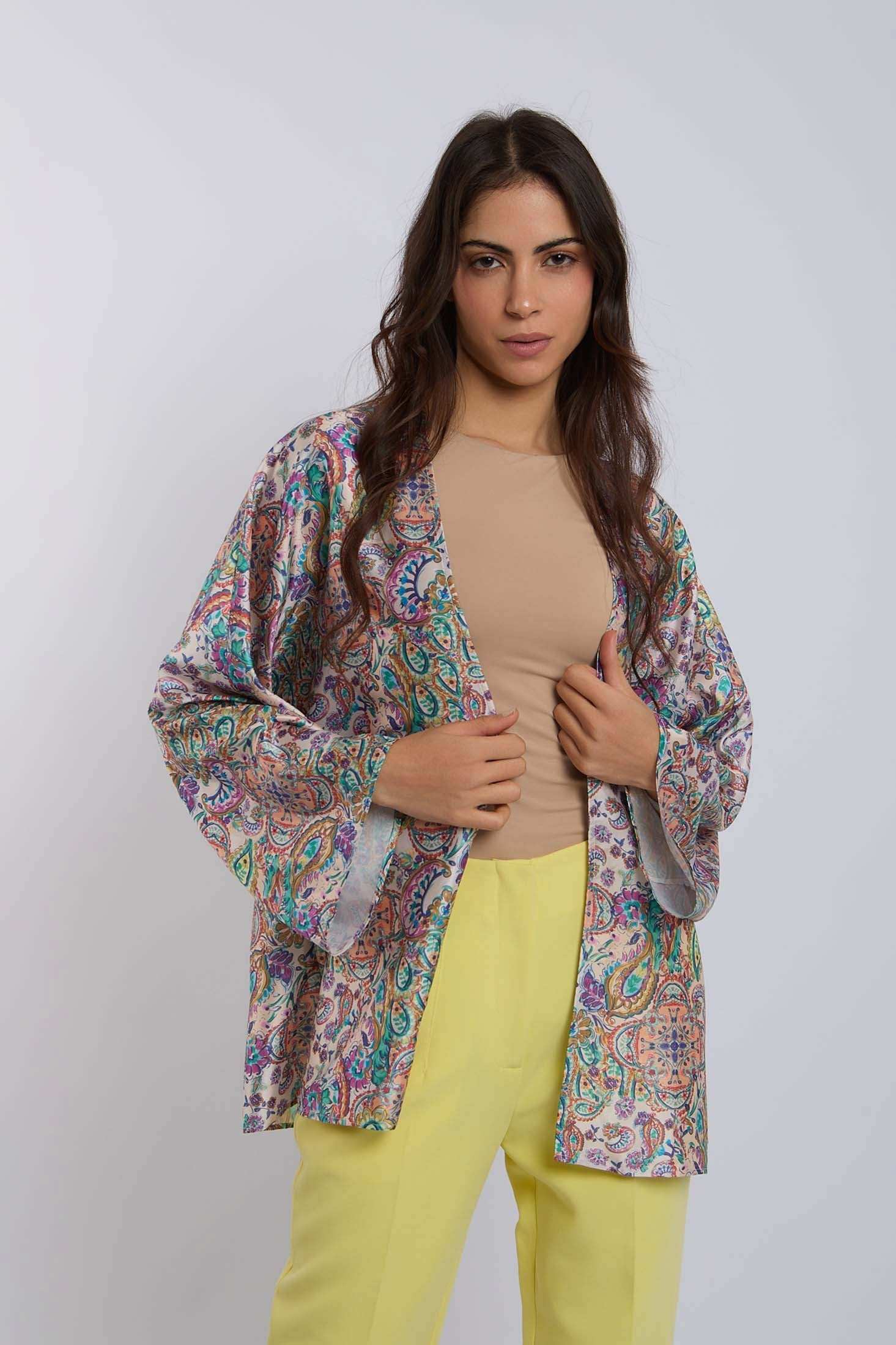 Women Regular Fit Kimono - Multicolorcolor