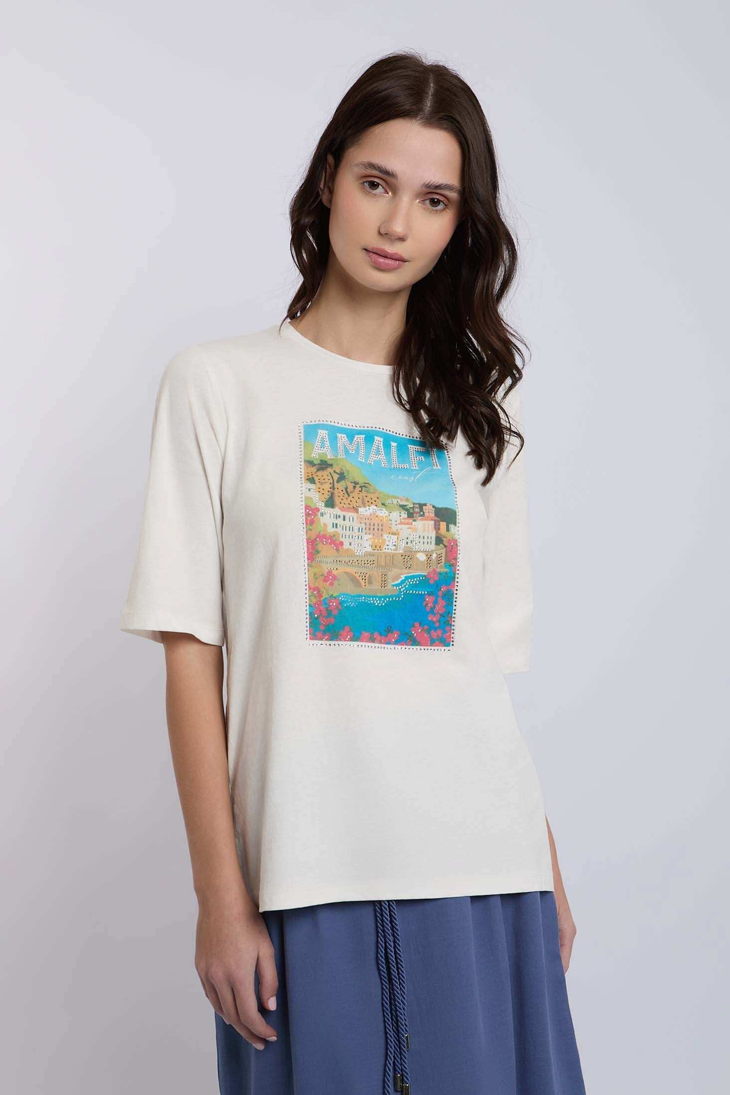 Women Regular Fit T-shirt - Off White