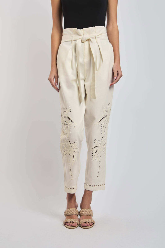Women Regular Fit Pant - Off White