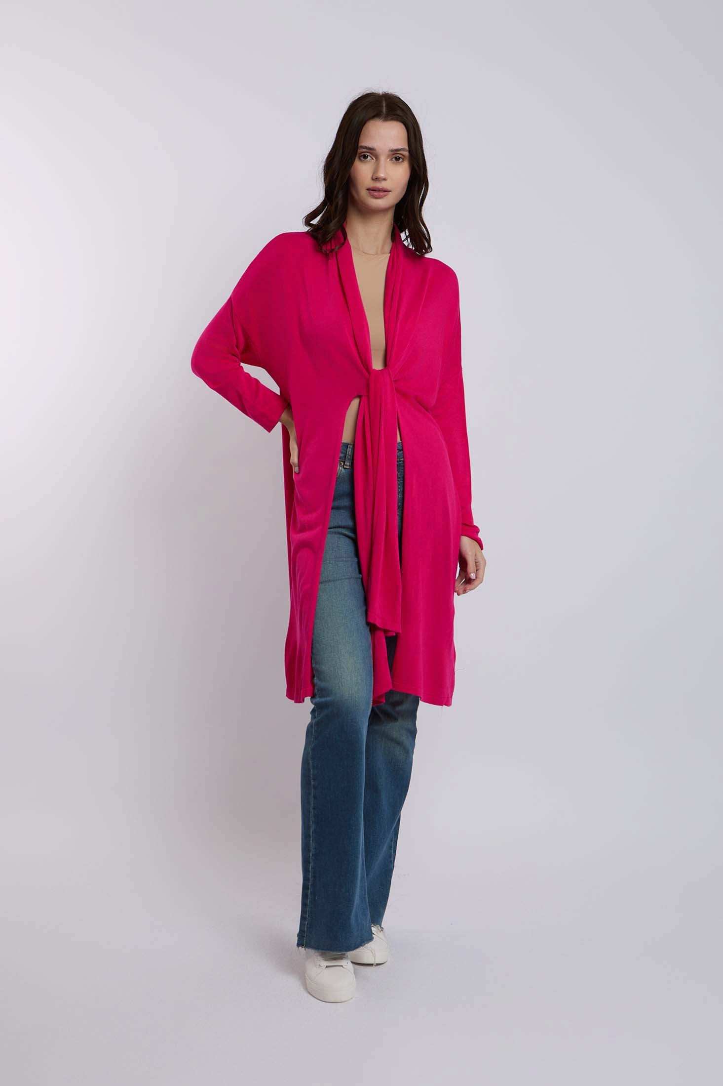 Women Regular Fit Cardigan - Pink