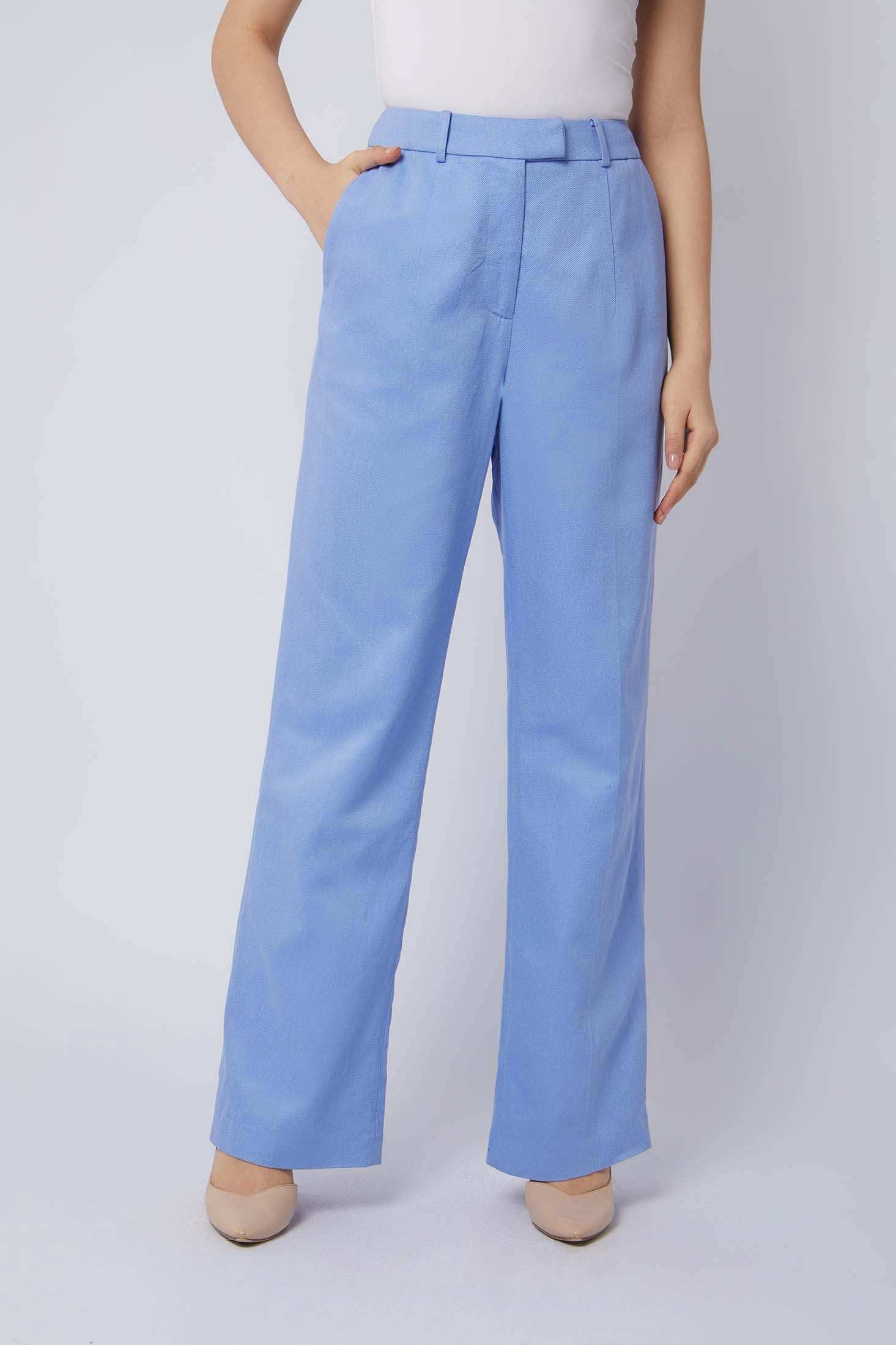 Women Regular Fit Pant - Blue