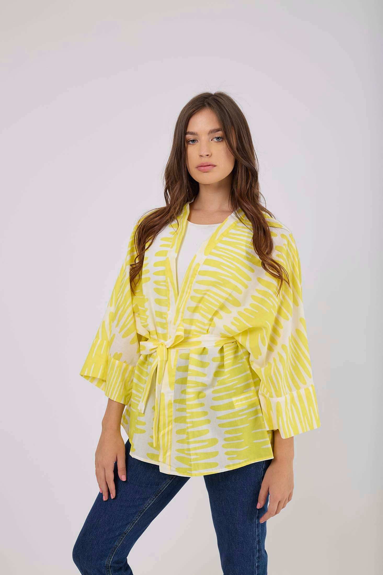 Women Regular Fit Kimono - Multicolorcolor