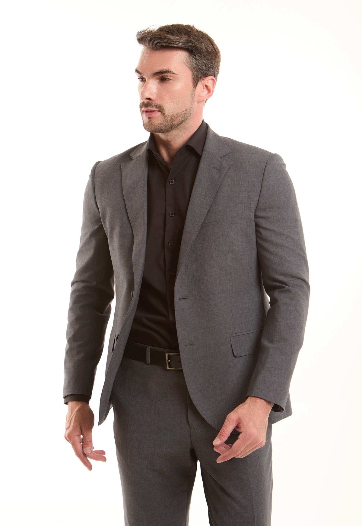 Tailored Wool-Blend Suit Jacket