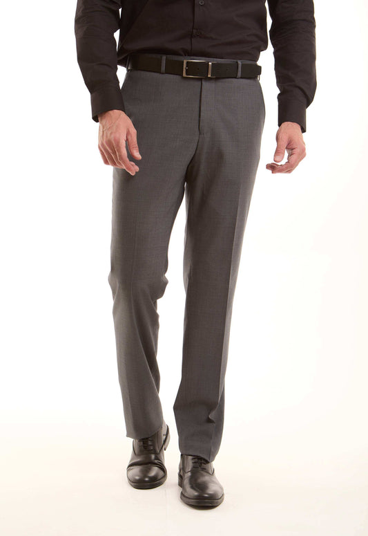 Wool-Blend Straight Pants