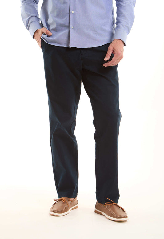 Stretch Cotton Straight Chinos Pants