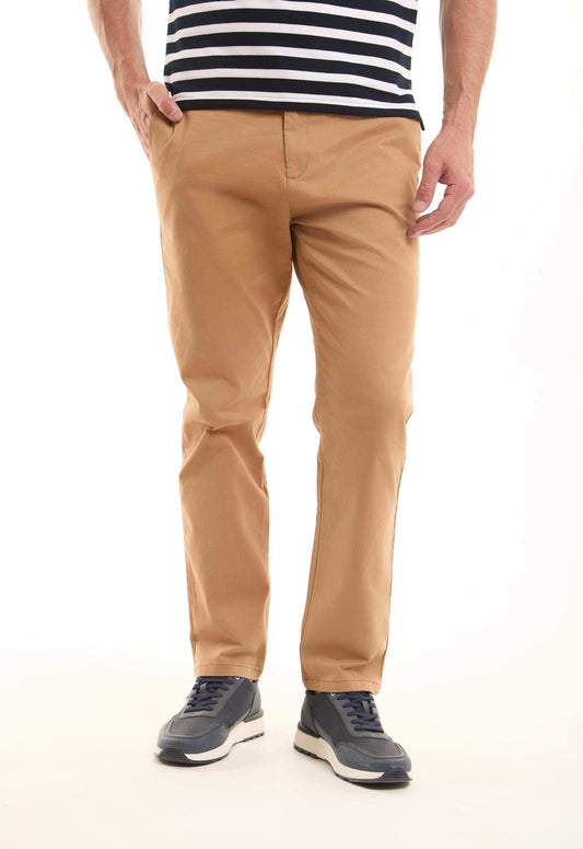 Stretch Cotton Straight Chinos Pants