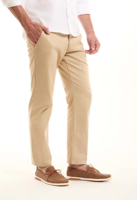 Stretch Cotton Straight Chinos Pants