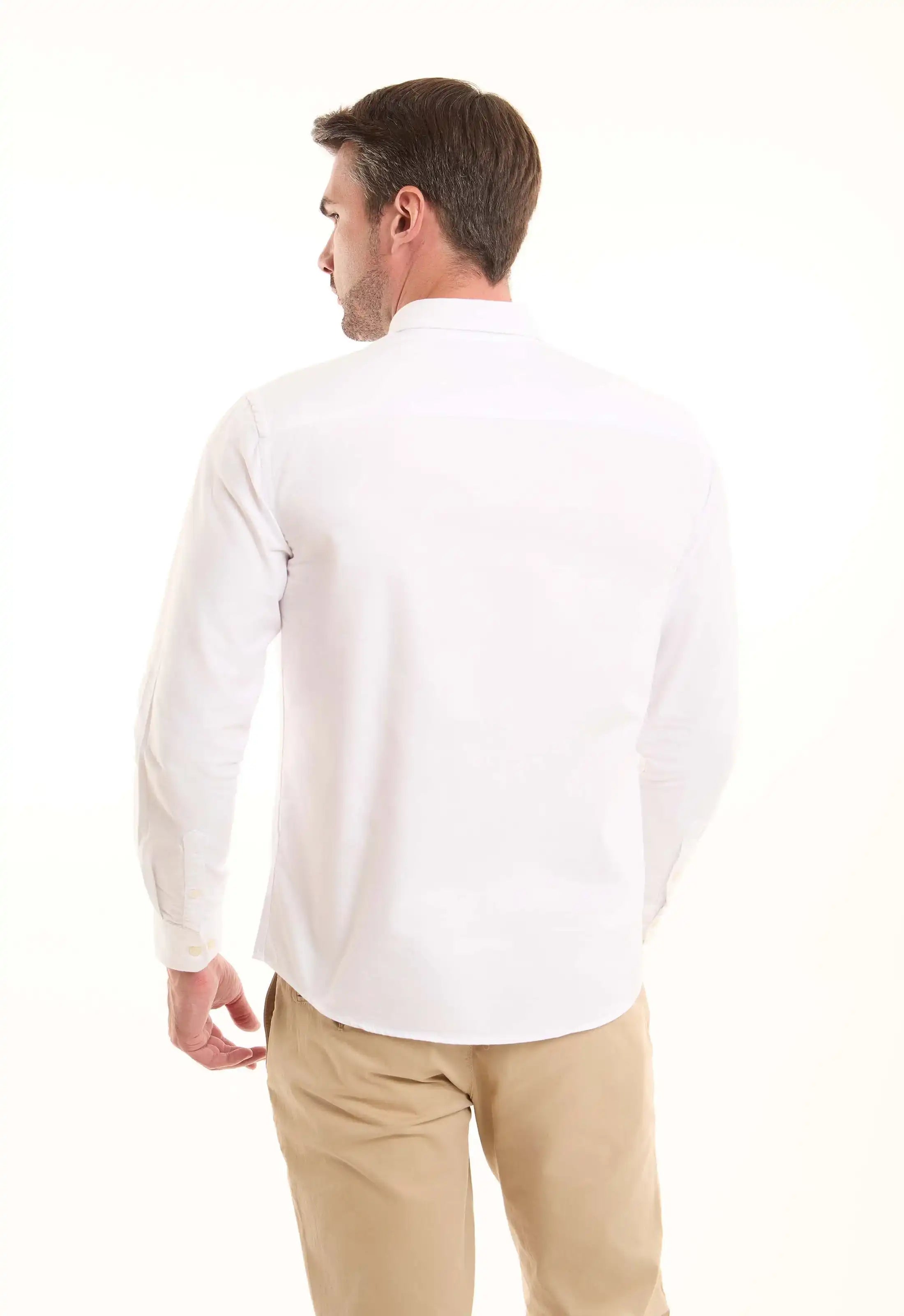 White Cotton Oxford Shirt