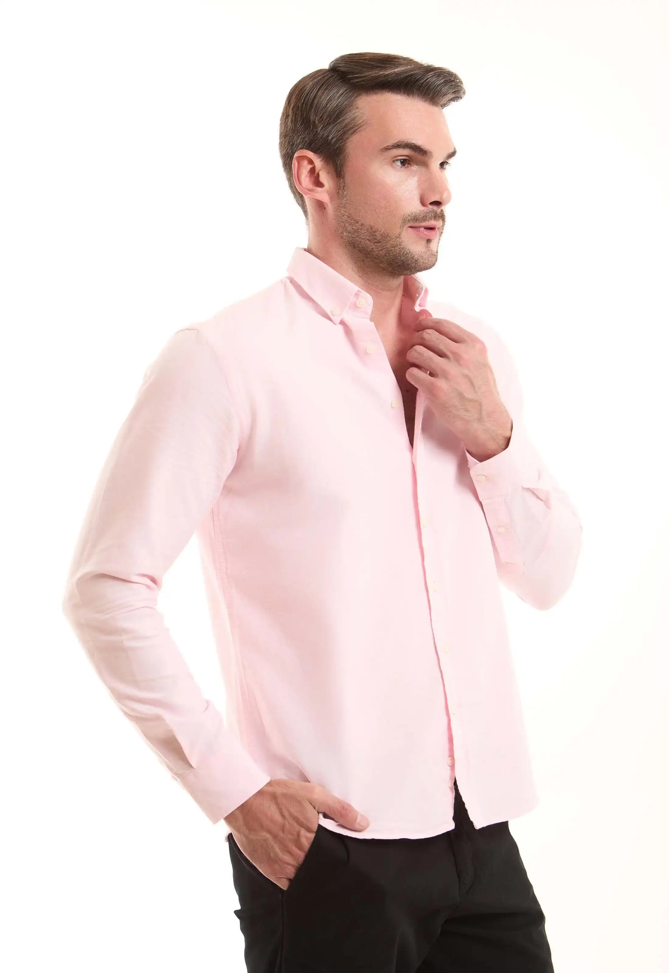 Light Pink Cotton Oxford Shirt