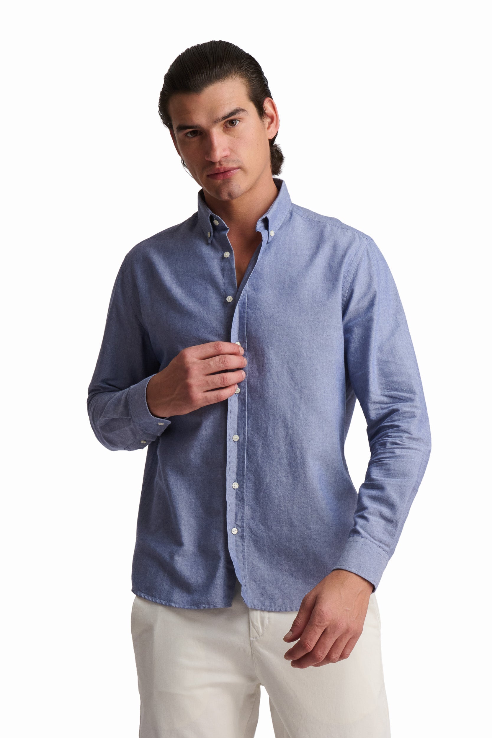 Blue Cotton Oxford Shirt