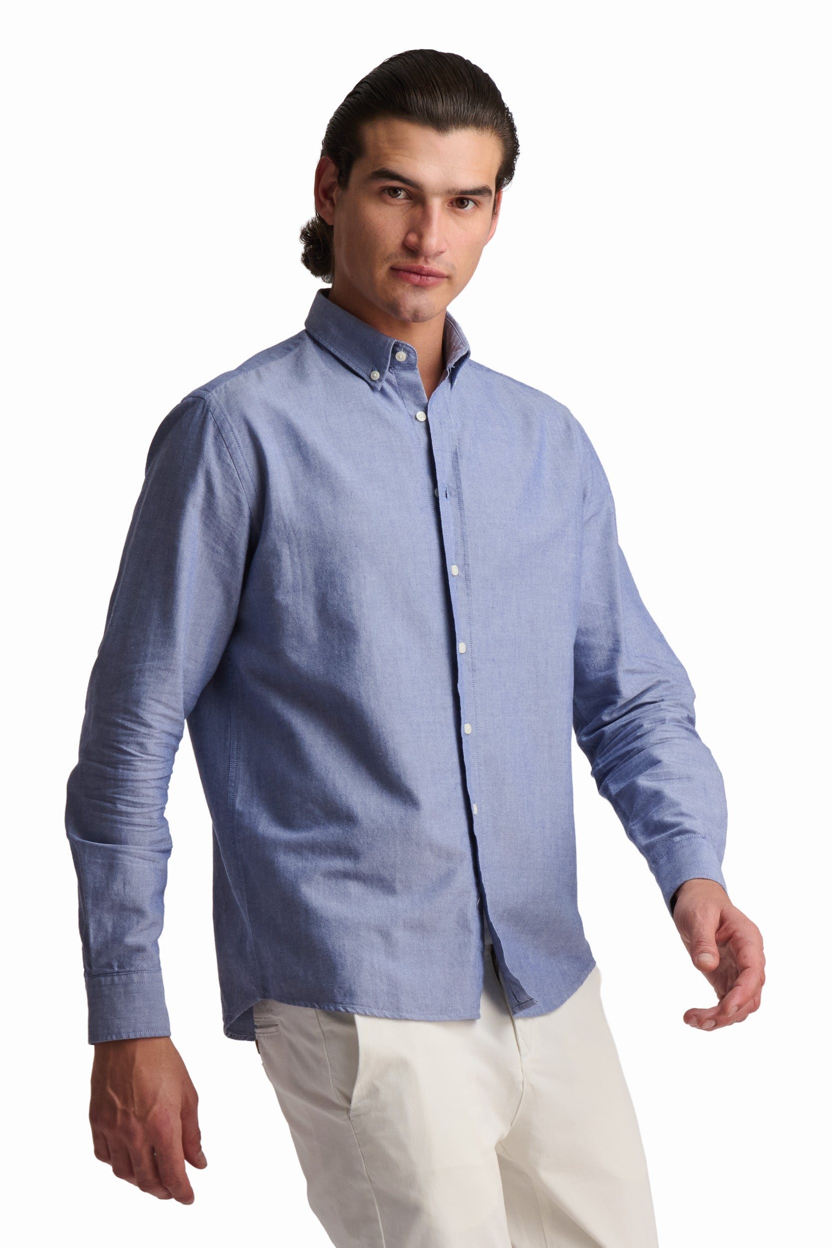 Blue Cotton Oxford Shirt