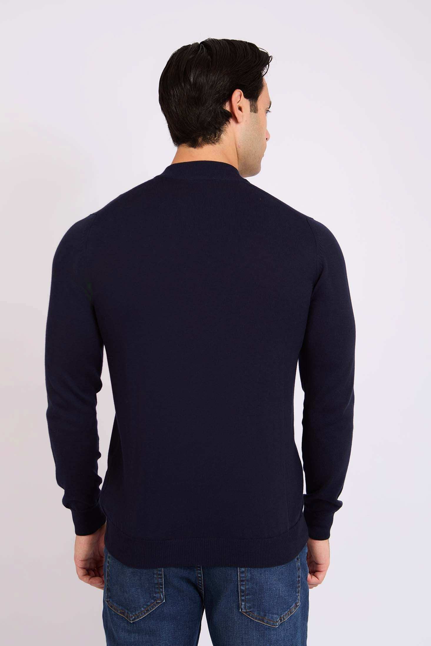 Slip On Solid Pullover with Turtle Neck