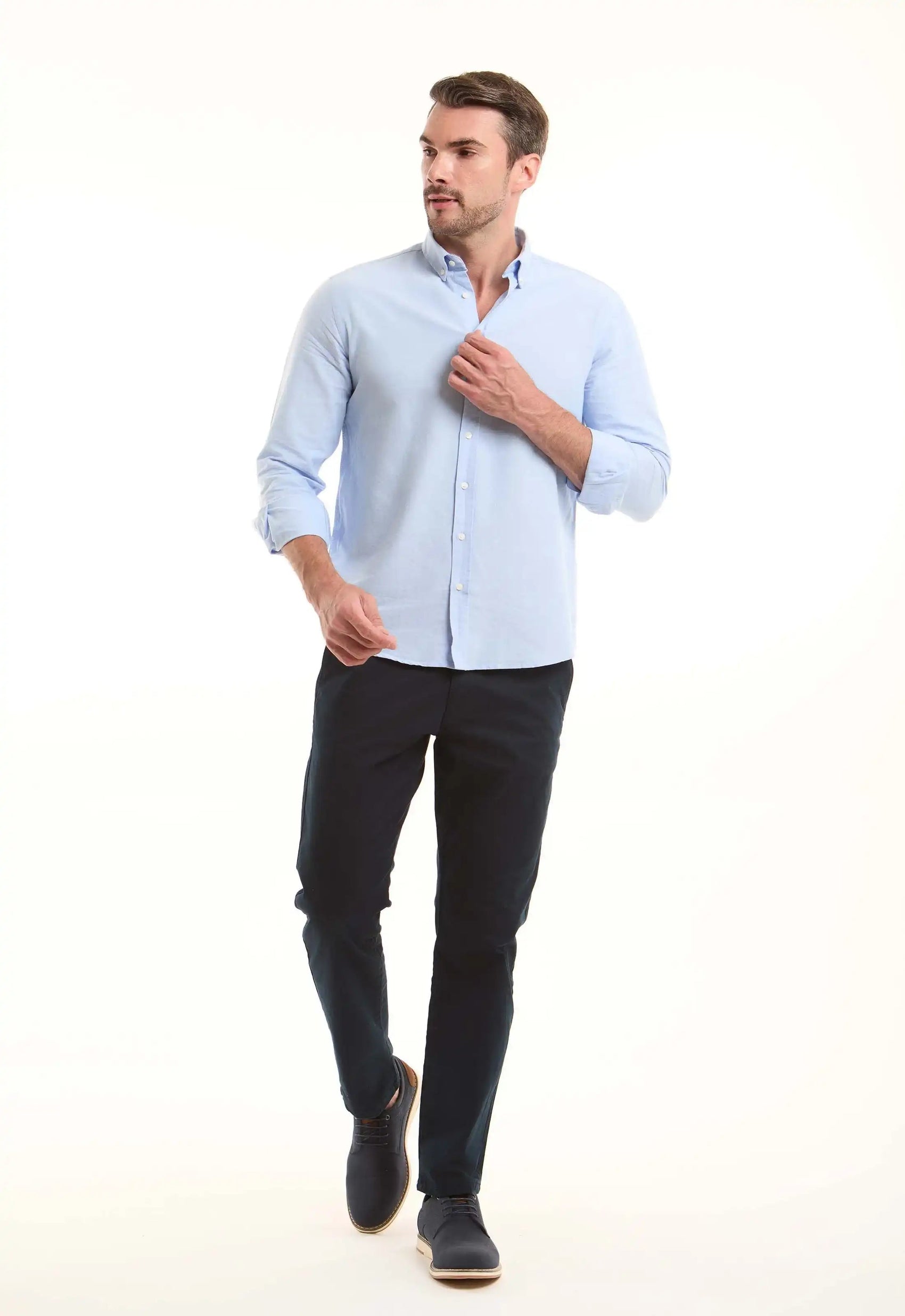 Stretch Cotton Tapered Chinos Pants