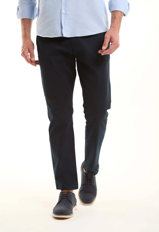Black Cotton Tapered Pants