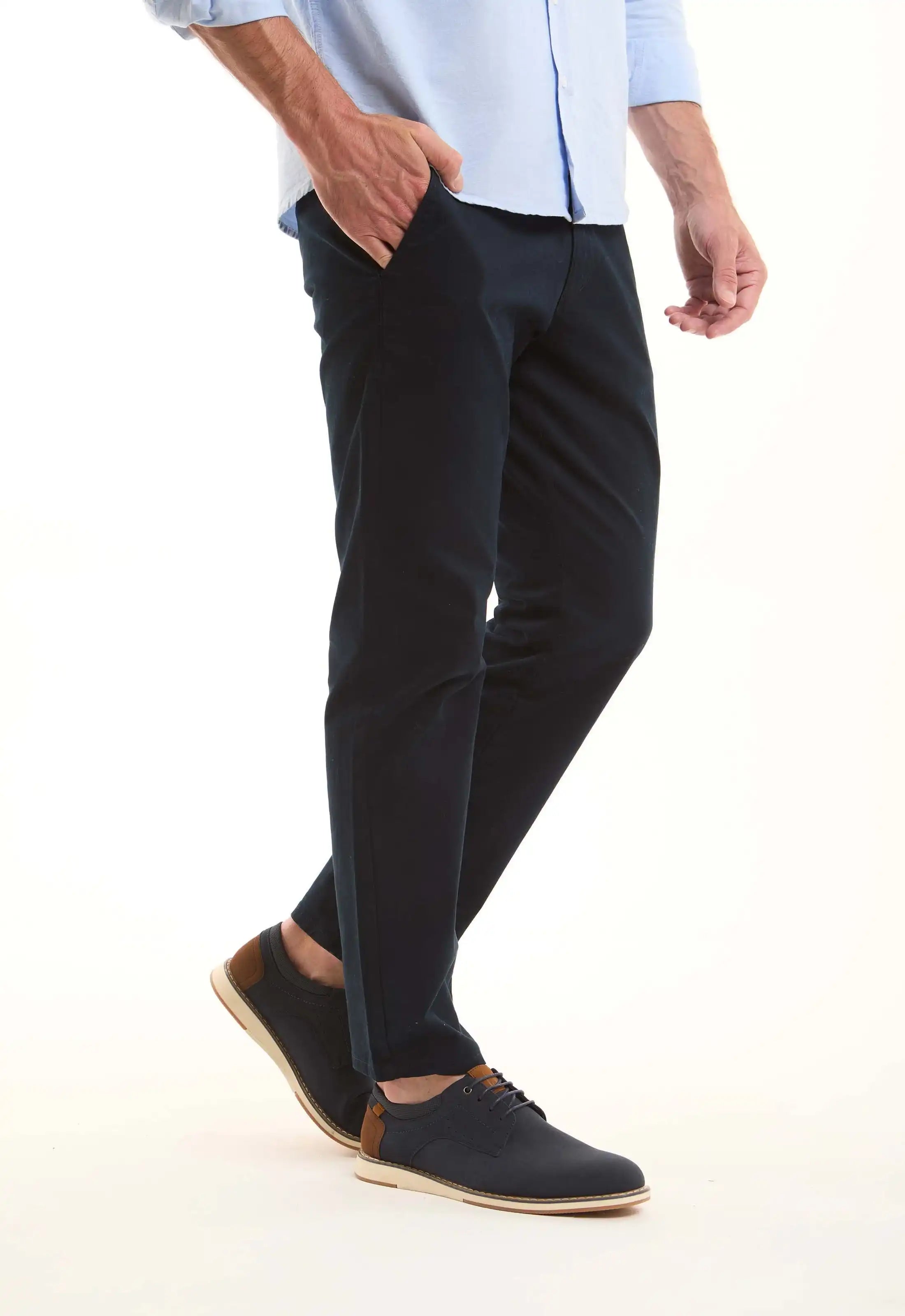 Black Cotton Tapered Pants
