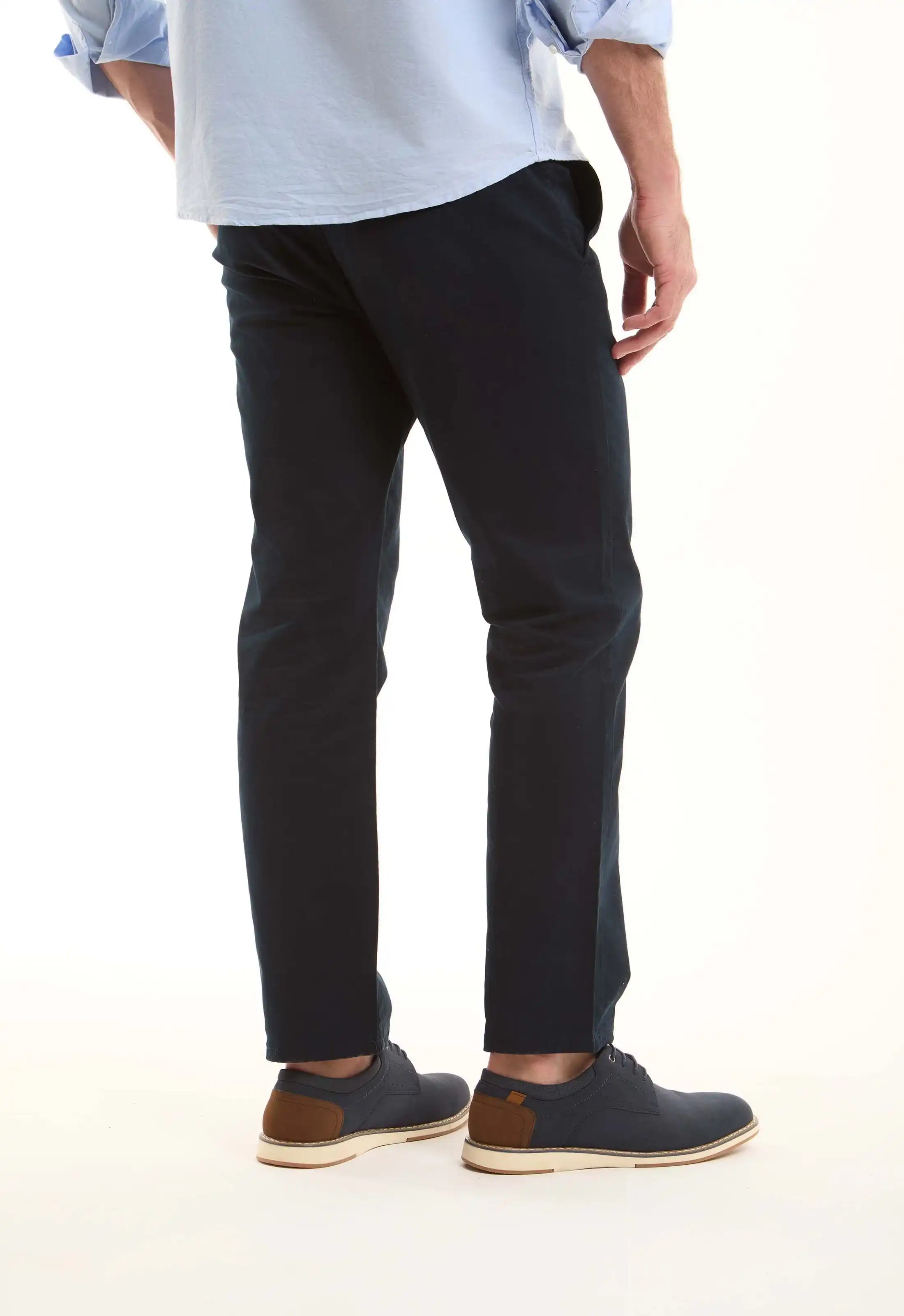 Black Cotton Tapered Pants