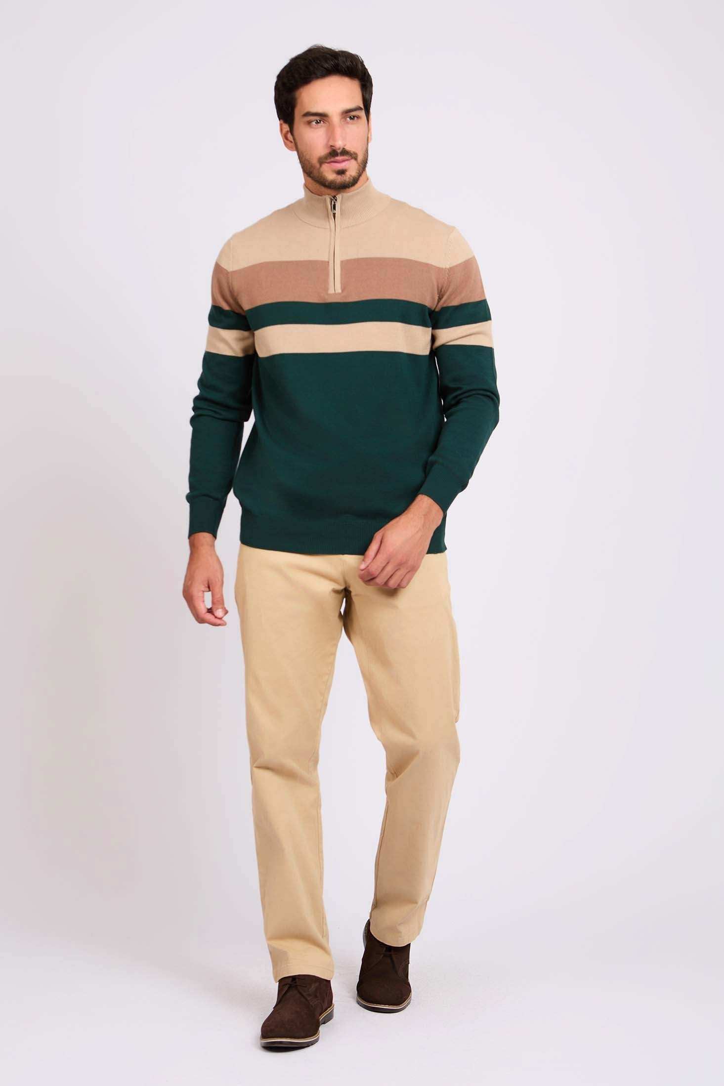 Stretch Cotton Tapered Chinos Pants