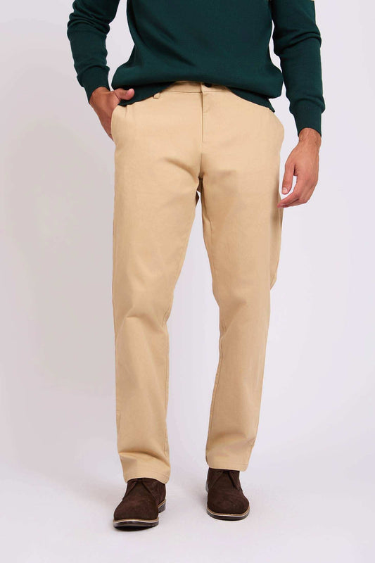 Stretch Cotton Tapered Chinos Pants