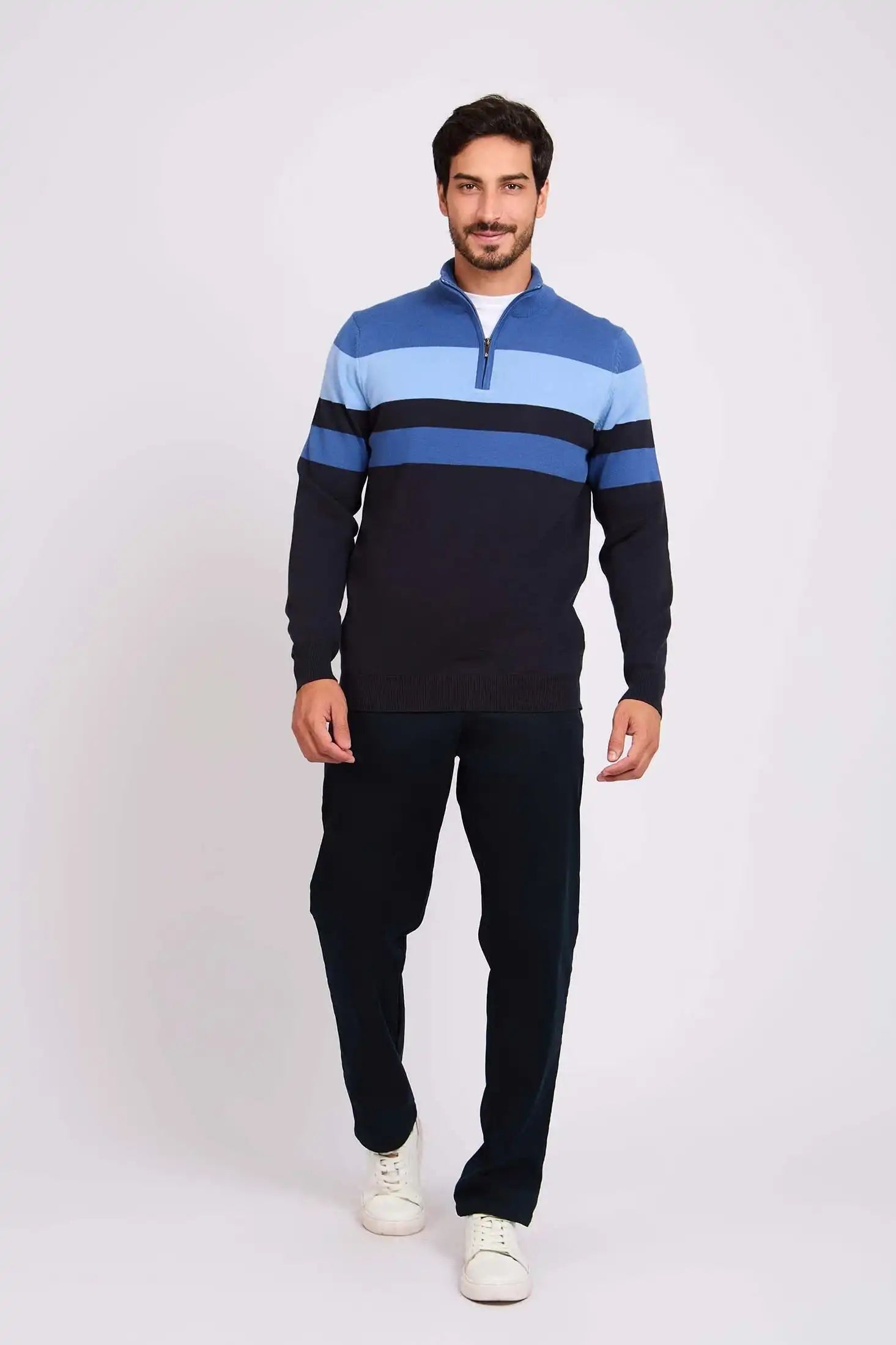 Men Regular Fit Pullover Printed Multicolor